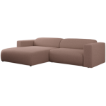 Narożnik PASADENA L - strona lewa - różowy, boucle