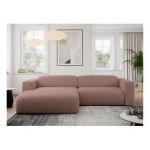 Narożnik PASADENA L - strona lewa - różowy, boucle