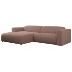 Narożnik PASADENA L - strona lewa - różowy, boucle