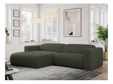 Narożnik PASADENA L - strona lewa - ciemnozielony, boucle