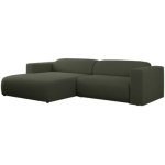 Narożnik PASADENA L - strona lewa - ciemnozielony, boucle