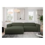 Narożnik PASADENA L - strona lewa - ciemnozielony, boucle