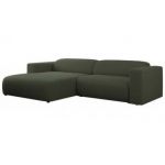 Narożnik PASADENA L - strona lewa - ciemnozielony, boucle