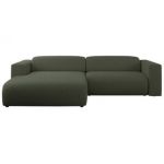 Narożnik PASADENA L - strona lewa - ciemnozielony, boucle