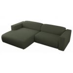 Narożnik PASADENA L - strona lewa - ciemnozielony, boucle