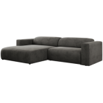 Narożnik PASADENA L - strona lewa - ciemnoszary, welwet