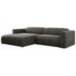 Narożnik PASADENA L - strona lewa - ciemnoszary, welwet