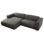 Narożnik PASADENA L - strona lewa - ciemnoszary, welwet