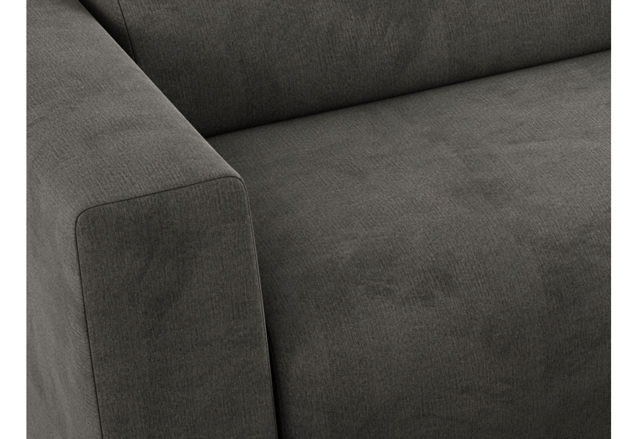 Narożnik PASADENA L - strona lewa - ciemnoszary, welwet