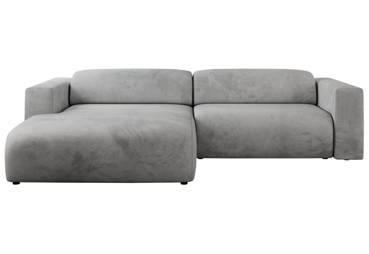 Narożnik PASADENA L - strona lewa - jasnoszary, welwet