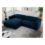 Narożnik PASADENA L - strona lewa - ciemnoniebieski, welwet