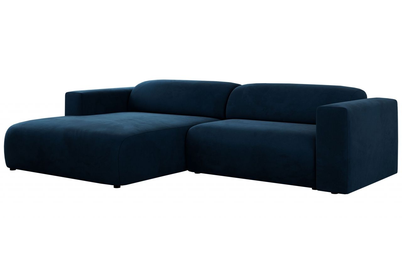Narożnik PASADENA L - strona lewa - ciemnoniebieski, welwet
