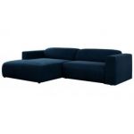 Narożnik PASADENA L - strona lewa - ciemnoniebieski, welwet