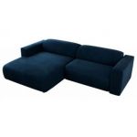 Narożnik PASADENA L - strona lewa - ciemnoniebieski, welwet
