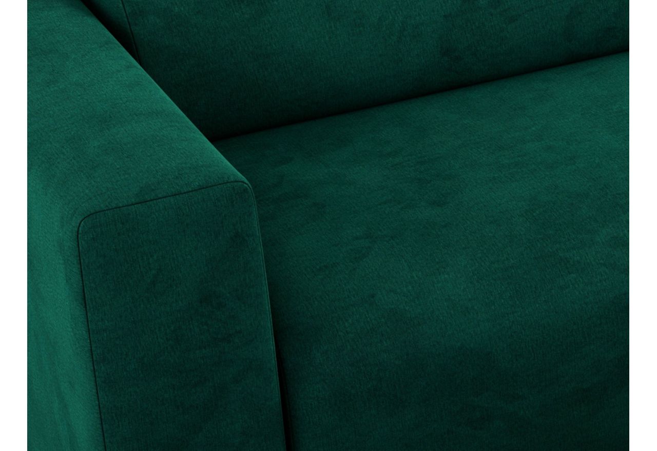 Narożnik PASADENA L - strona lewa - ciemnozielony, welwet