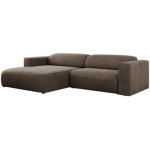 Narożnik PASADENA L - strona lewa - brązowy, welwet