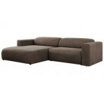 Narożnik PASADENA L - strona lewa - brązowy, welwet