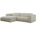 Narożnik PASADENA L - strona lewa - beżowy, welwet