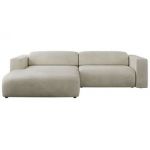 Narożnik PASADENA L - strona lewa - beżowy, welwet
