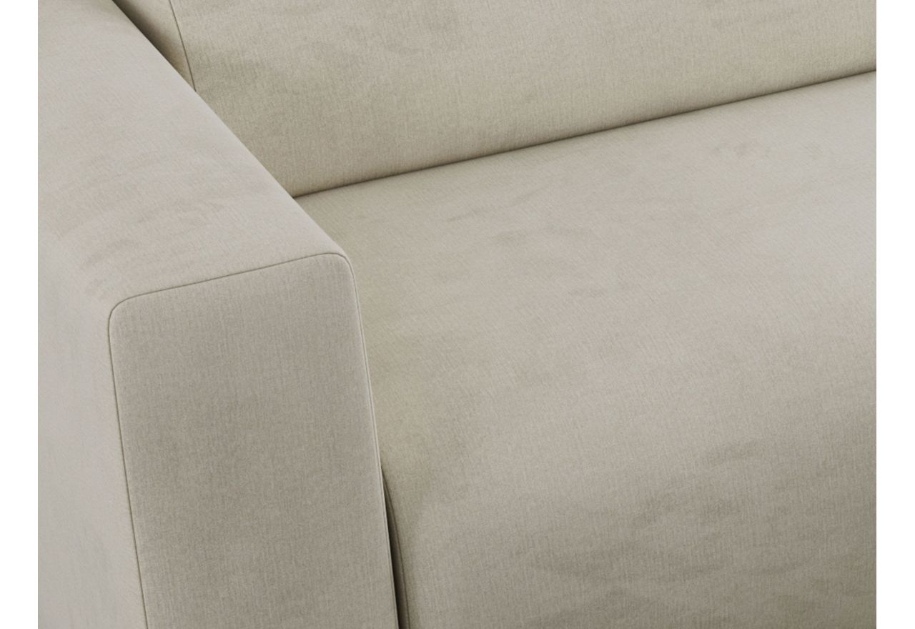 Narożnik PASADENA L - strona lewa - beżowy, welwet