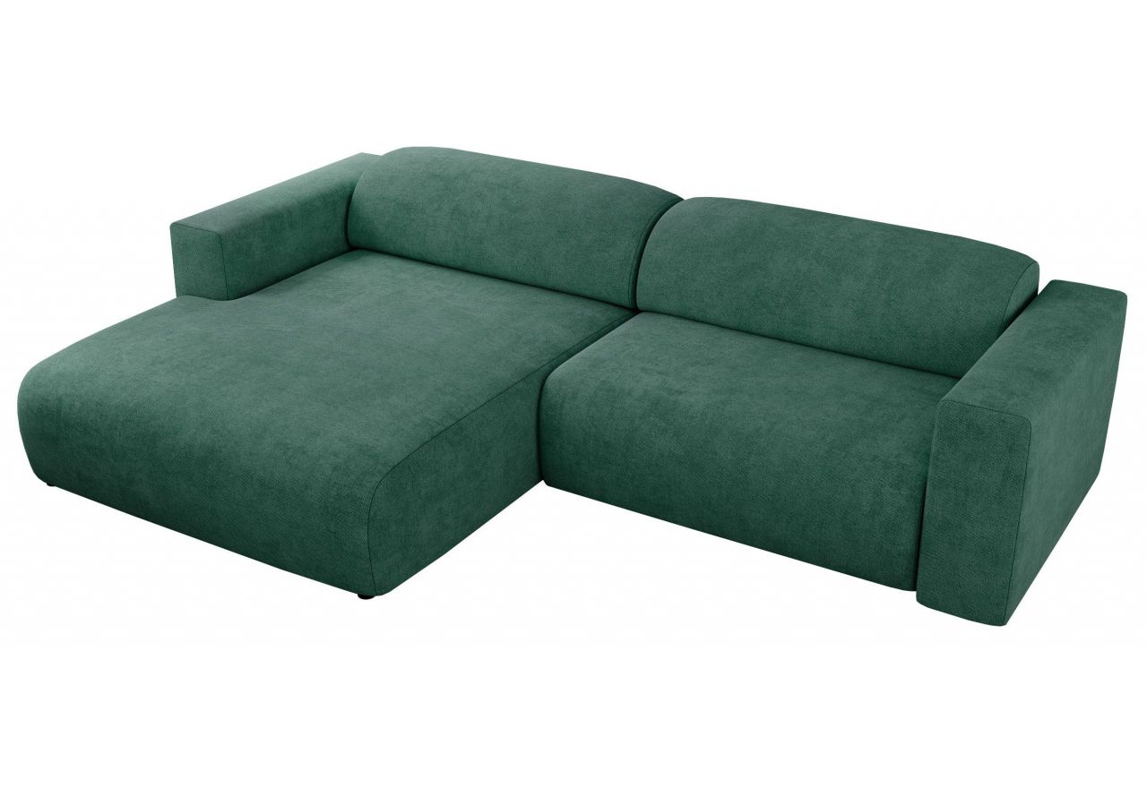 Narożnik PASADENA L - strona lewa - zielony, struktura