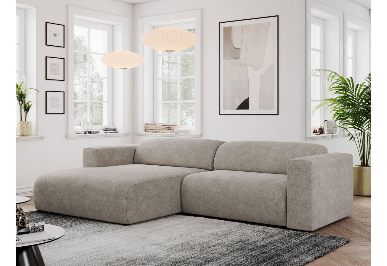 Narożnik PASADENA L - strona lewa - beżowy, struktura