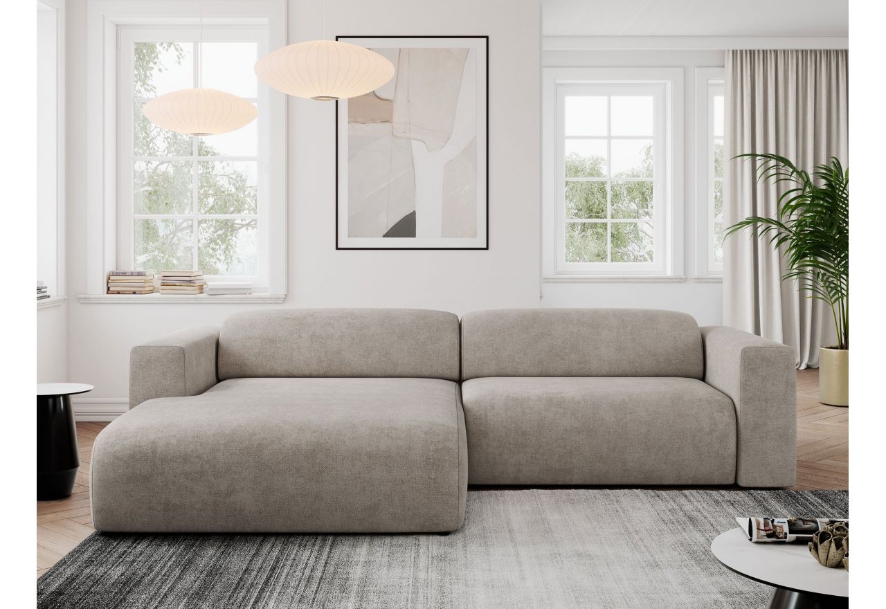 Narożnik PASADENA L - strona lewa - beżowy, struktura