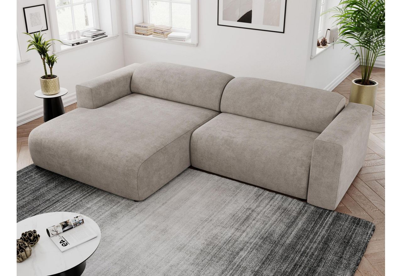 Narożnik PASADENA L - strona lewa - beżowy, struktura