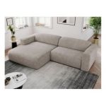 Narożnik PASADENA L - strona lewa - beżowy, struktura