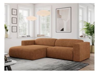 Narożnik PASADENA L - strona lewa - pomarańczowy, struktura