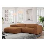 Narożnik PASADENA L - strona lewa - pomarańczowy, struktura