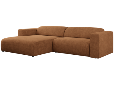 Narożnik PASADENA L - strona lewa - pomarańczowy, struktura