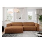 Narożnik PASADENA L - strona lewa - pomarańczowy, struktura