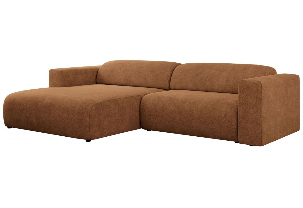 Narożnik PASADENA L - strona lewa - pomarańczowy, struktura