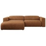 Narożnik PASADENA L - strona lewa - pomarańczowy, struktura