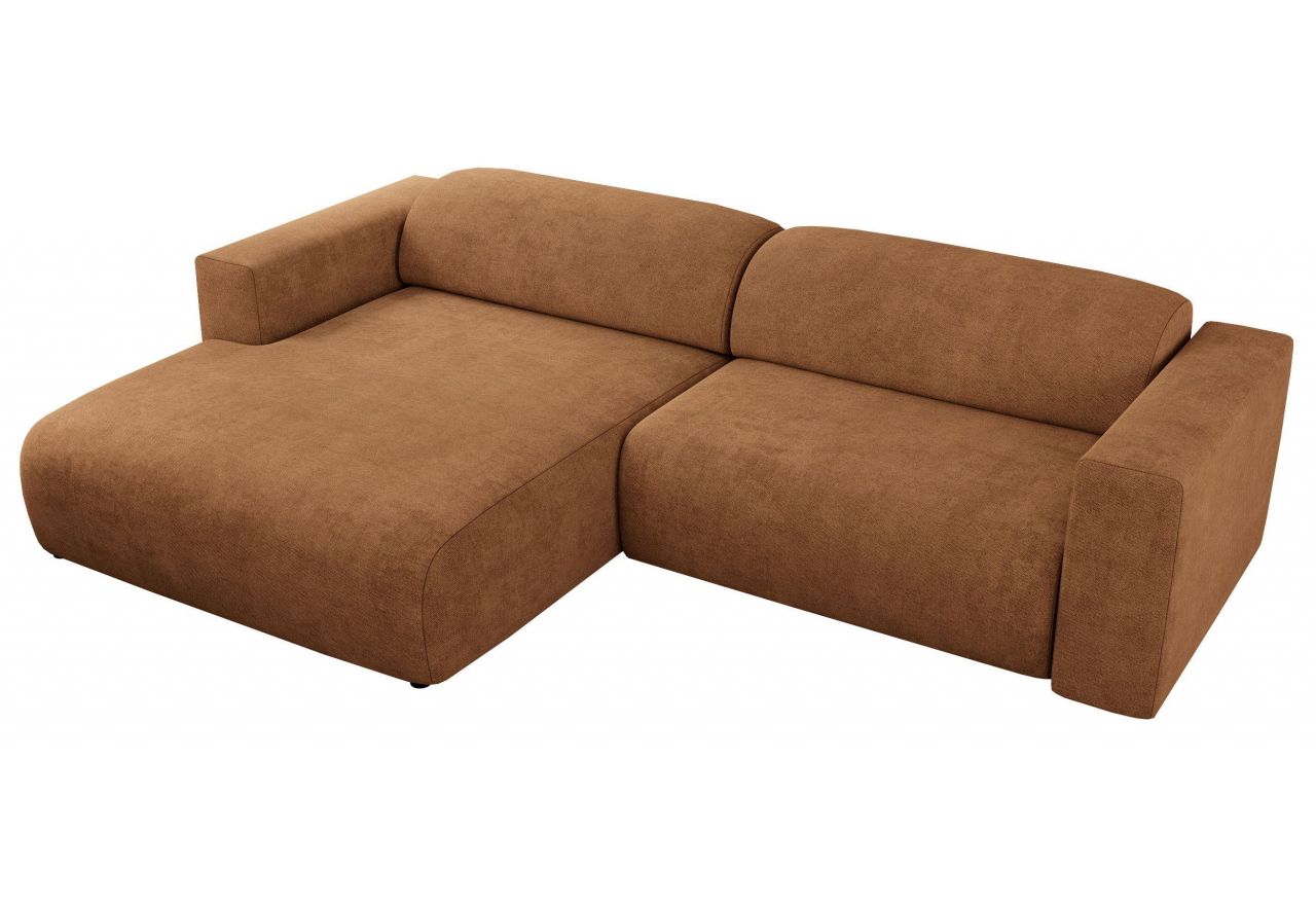 Narożnik PASADENA L - strona lewa - pomarańczowy, struktura