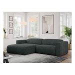 Narożnik PASADENA L - strona lewa - ciemnoszary, struktura