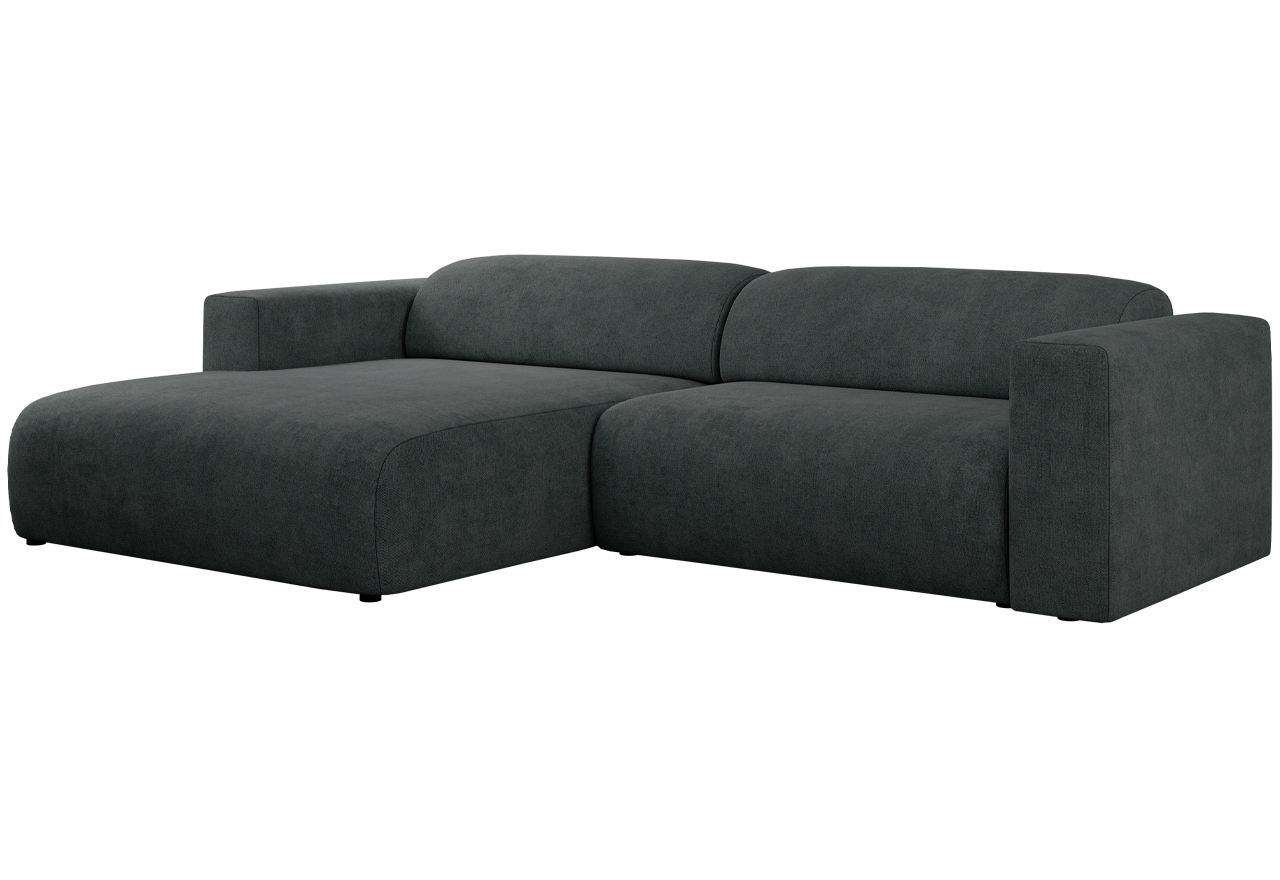 Narożnik PASADENA L - strona lewa - ciemnoszary, struktura