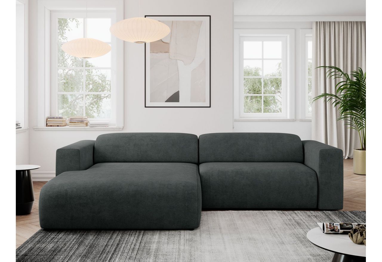 Narożnik PASADENA L - strona lewa - ciemnoszary, struktura