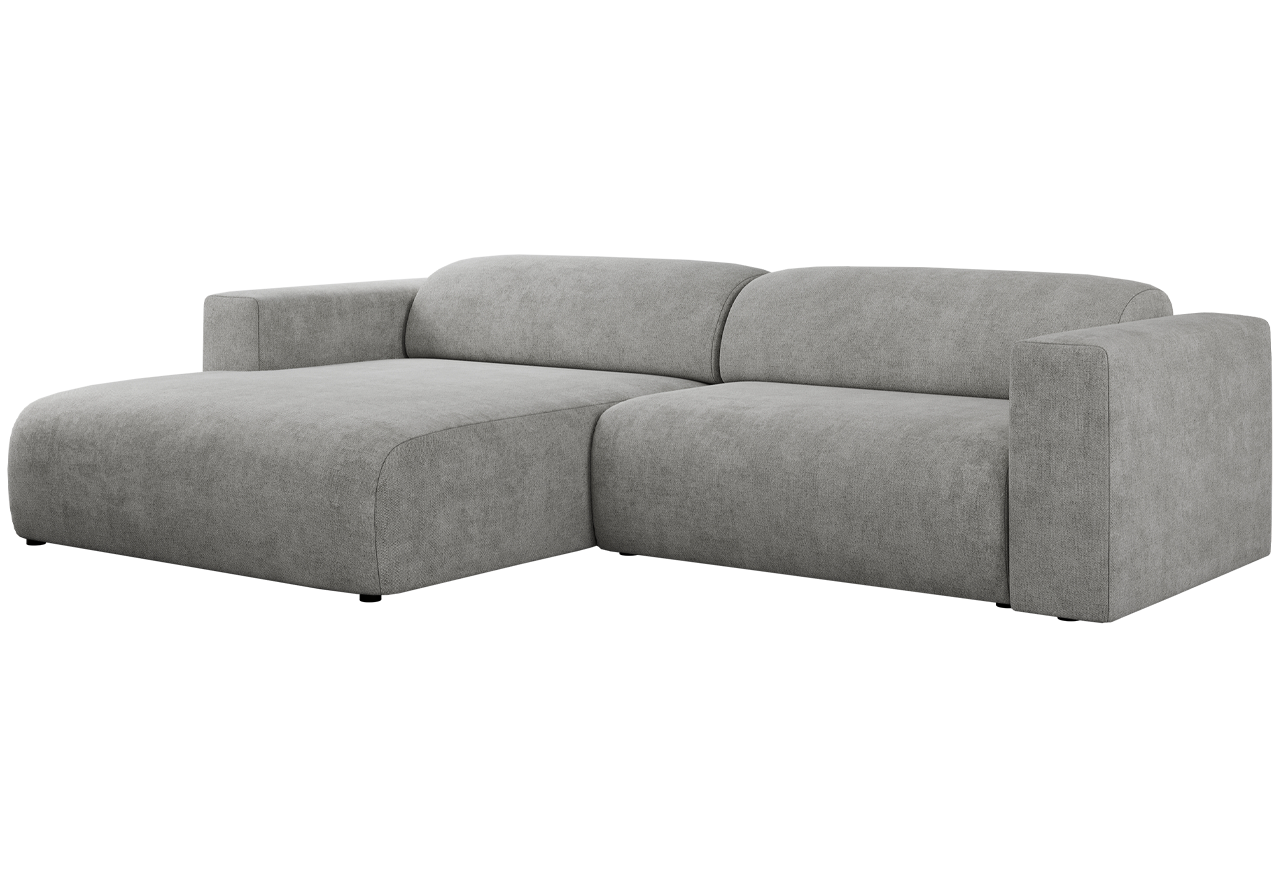 Narożnik PASADENA L - strona lewa - jasnoszary, struktura