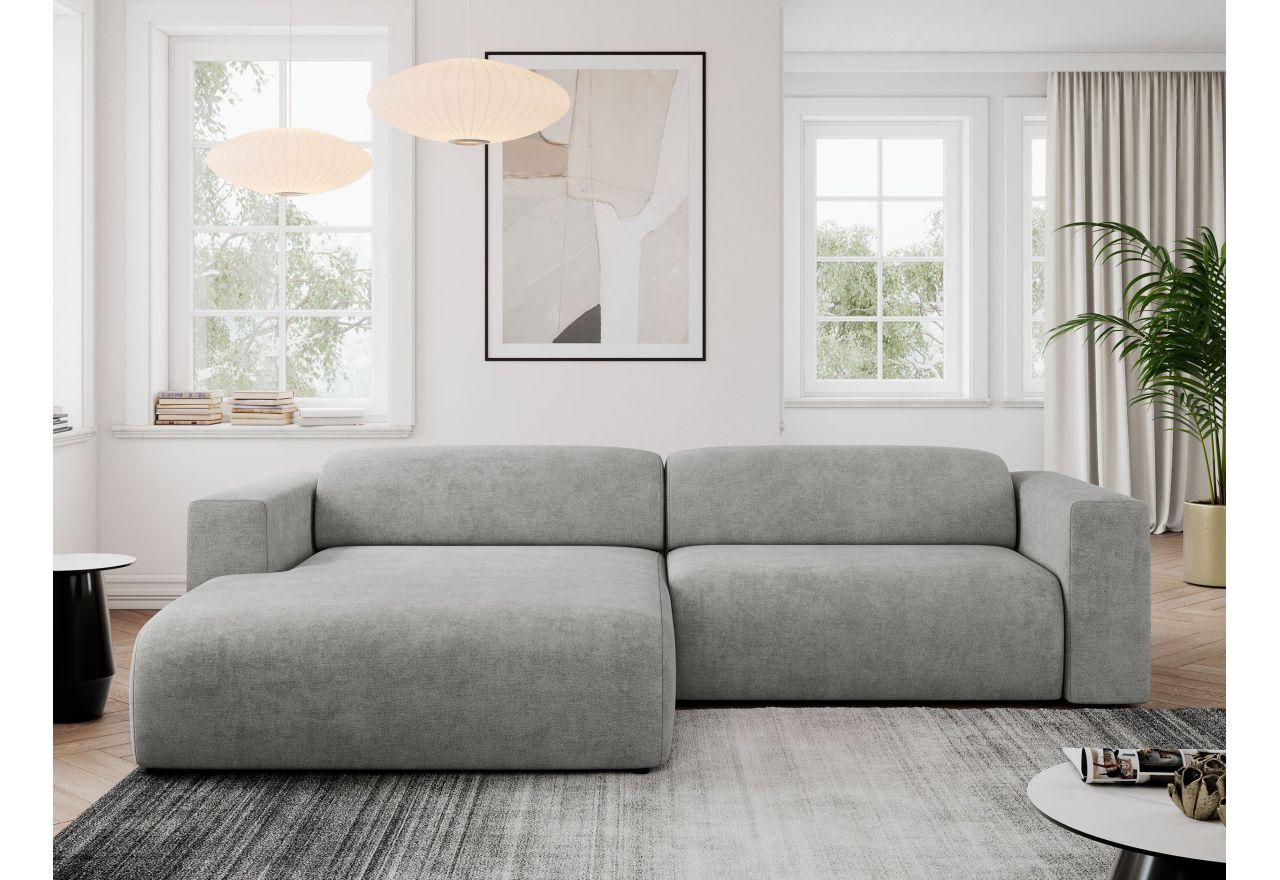 Narożnik PASADENA L - strona lewa - jasnoszary, struktura