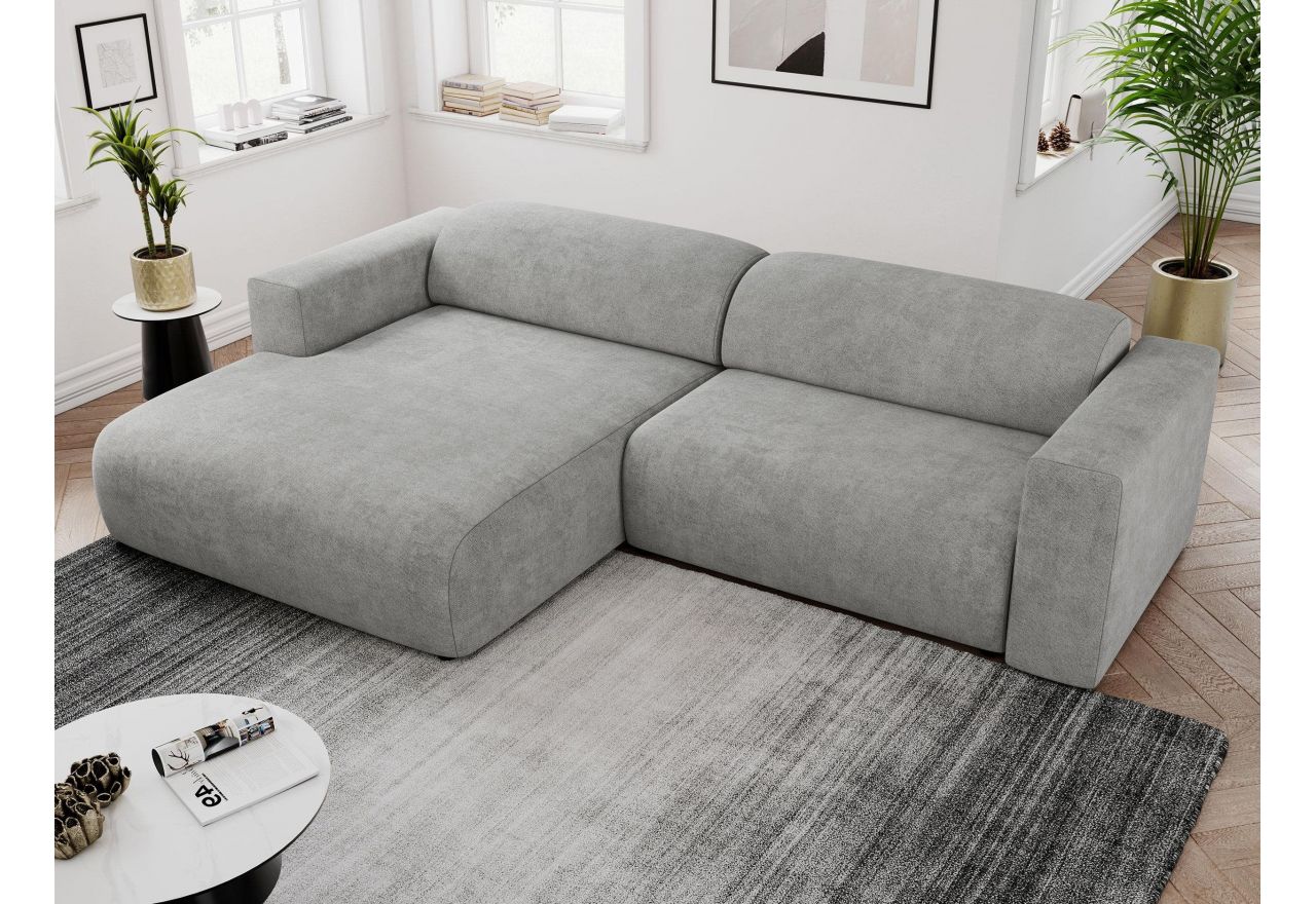 Narożnik PASADENA L - strona lewa - jasnoszary, struktura