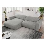 Narożnik PASADENA L - strona lewa - jasnoszary, struktura