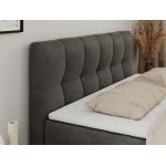 Łóżko kontynentalne FAST KING 160x200 - Monolith 92 - ciemny szary - OUTLET