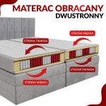 Łóżko kontynentalne FAST KING 160x200 - Monolith 92 - ciemny szary - OUTLET