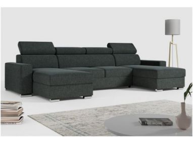 Narożnik FOX U - uniwersalny - ciemnoszary, struktura