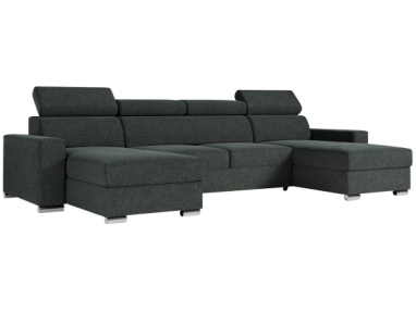 Narożnik FOX U - uniwersalny - ciemnoszary, struktura