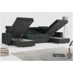 Narożnik FOX U - uniwersalny - ciemnoszary, struktura