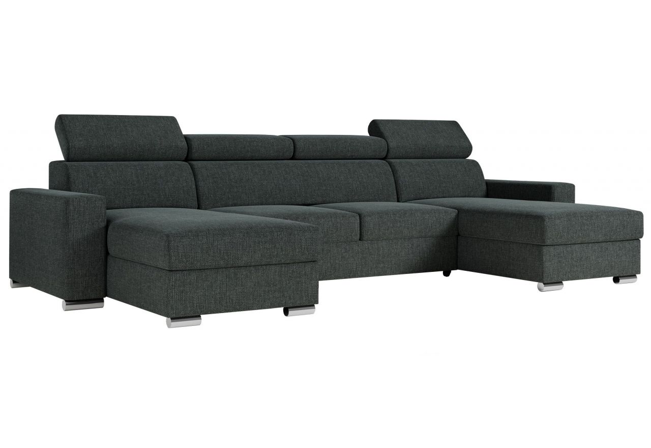 Narożnik FOX U - uniwersalny - ciemnoszary, struktura