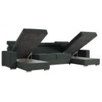 Narożnik FOX U - uniwersalny - ciemnoszary, struktura